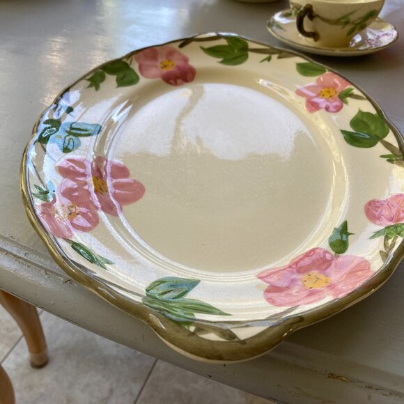 Fransiscian Dessert Rose Serving Platter 14"X10 Vintage - Picture 3 of 6